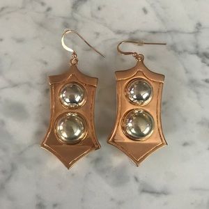 Tory Burch Rose Gold/Copper Drop Earrings